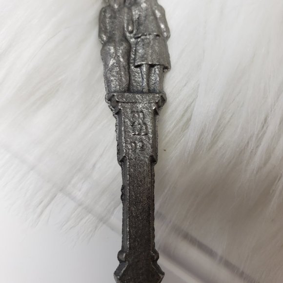 VTG (3) Dutch Pewter Wedding Ceremonial Decorated Spoon Gilde Zinn 92% Approx 7" - Picture 3 of 6